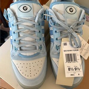 Adidas Kids Bad Bunny Forum Shoes - Light Blue